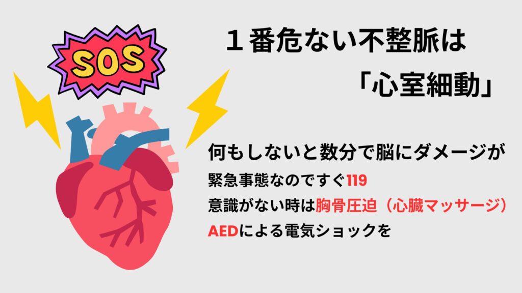 1番危ない不整脈は心室細動